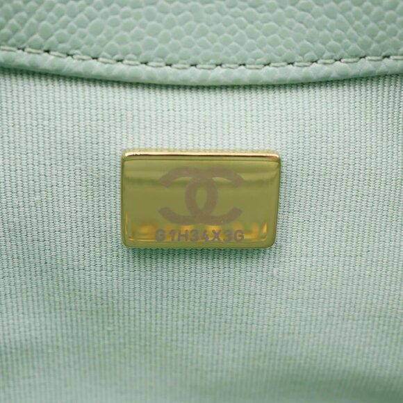 Chanel  Timeless Curved Flap Quilted Leather Chain Shoulder Bag Green - Picture 13 of 14